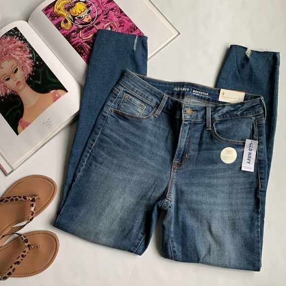 Old Navy Rockstar Super Skinny Ankle Distressed Size 4 - Picture 3 of 13